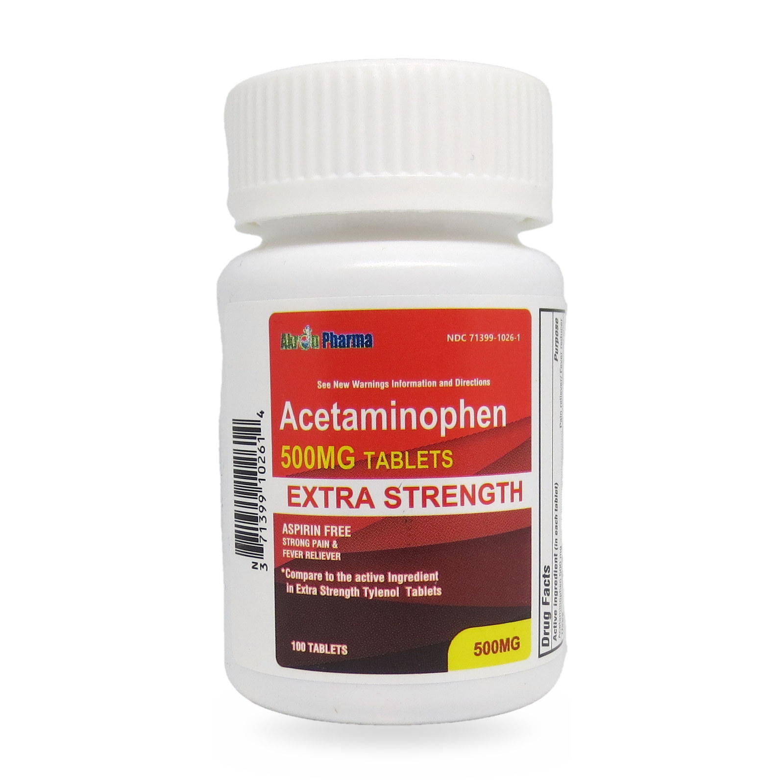 Acetaminophen 500mg 100ct