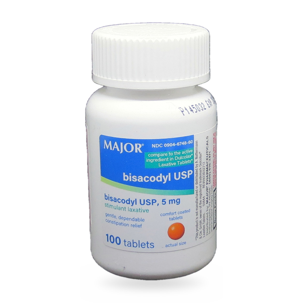 Bisacodyl 5mg EC Laxative Tablets 100ct
