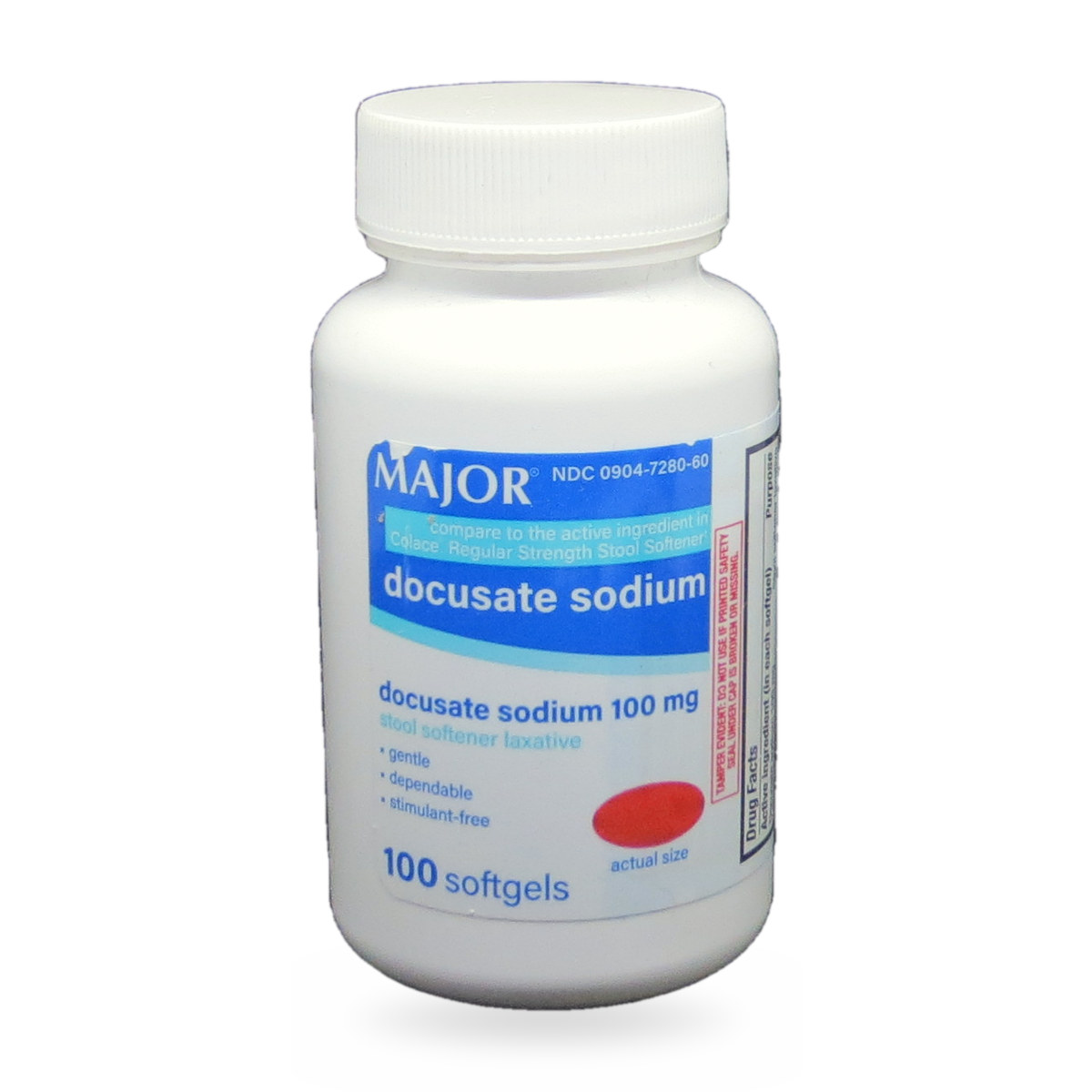 Docusate Sodium 100mg Stool Softener Softgels 100ct