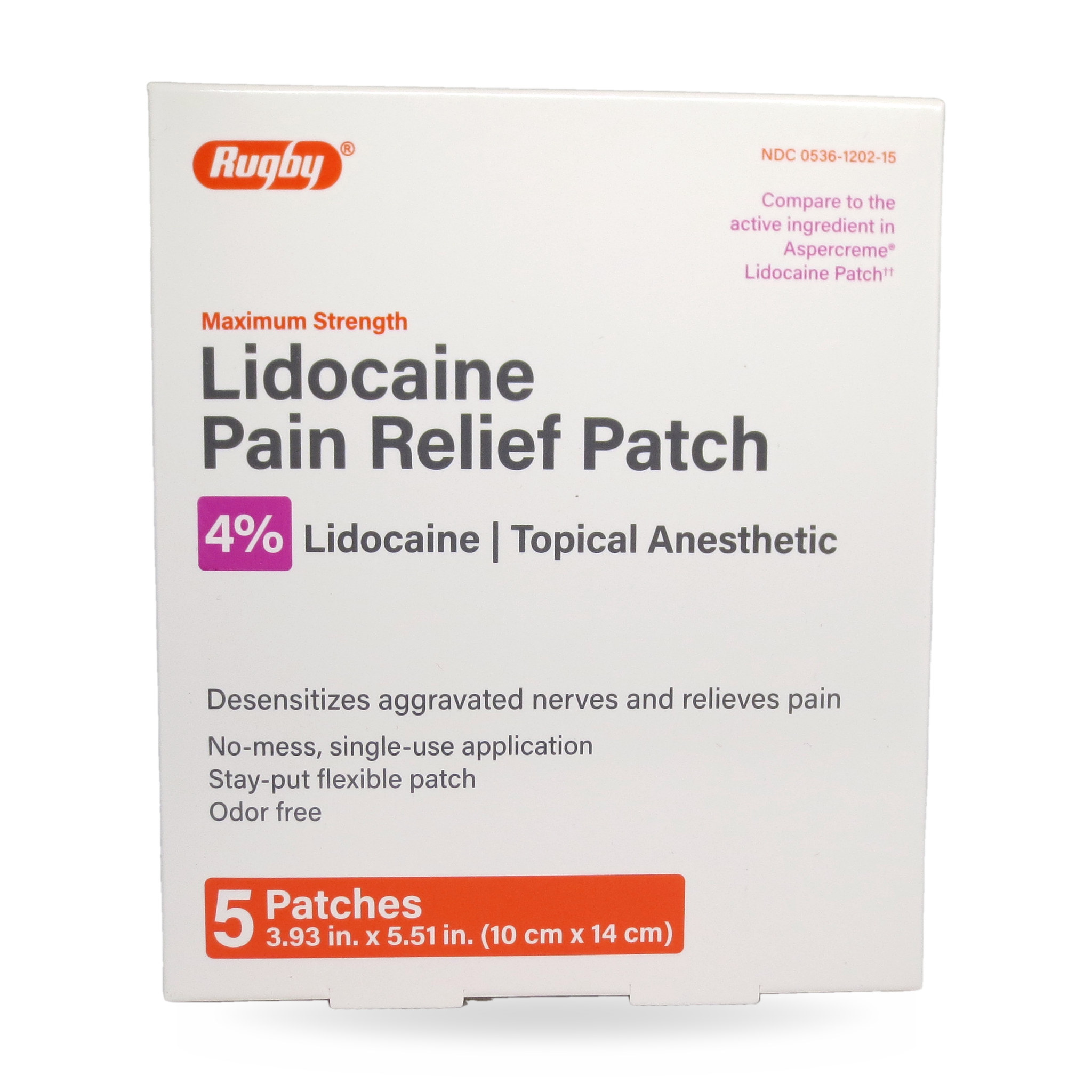Lidocaine 4% Pain Relief Patch 5ct