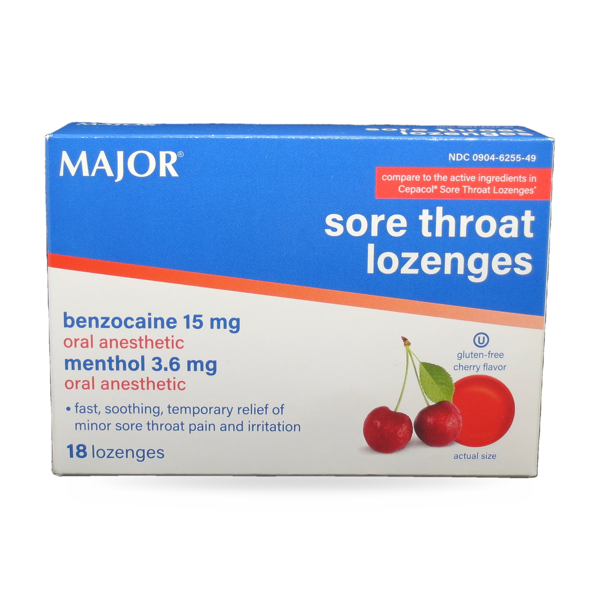 Sore Throat Lozenges Cherry 18ct