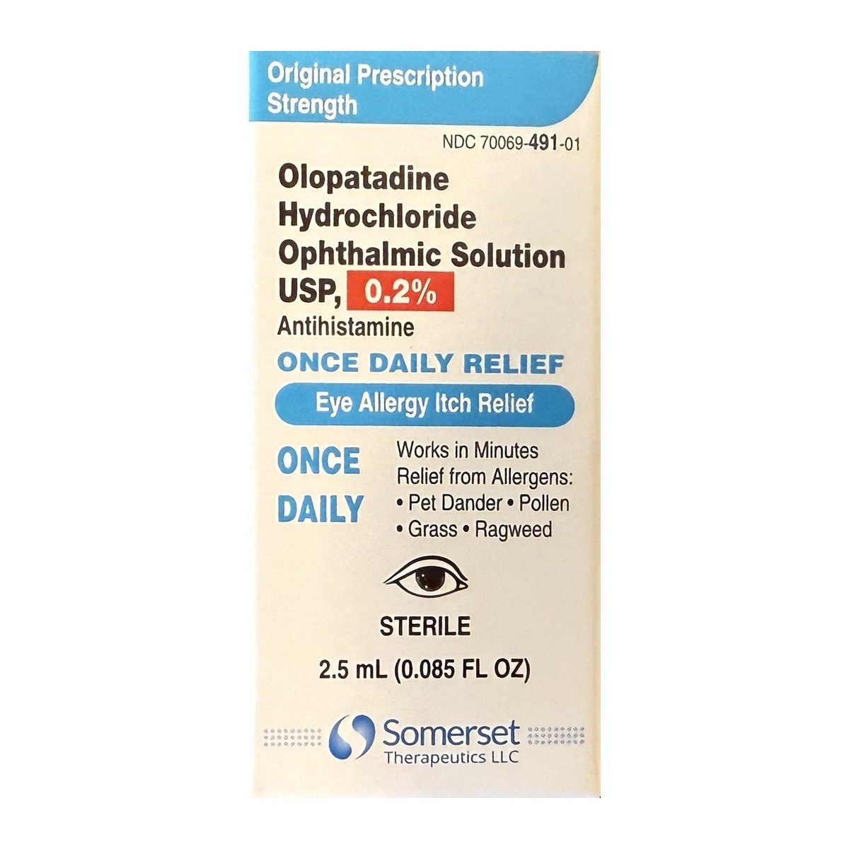 Olopatadine 0.2% Allergy Eye Drops 2.5ml